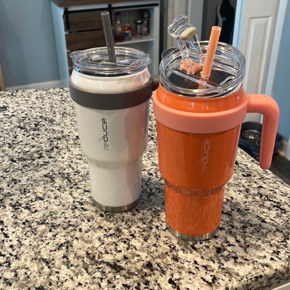Reduce target tumbler pink and white 40oz